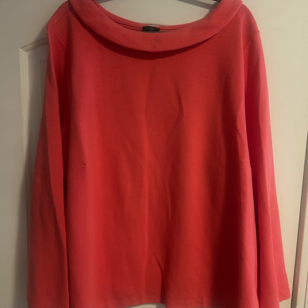 Talbots Coral Crew Neck Sweater